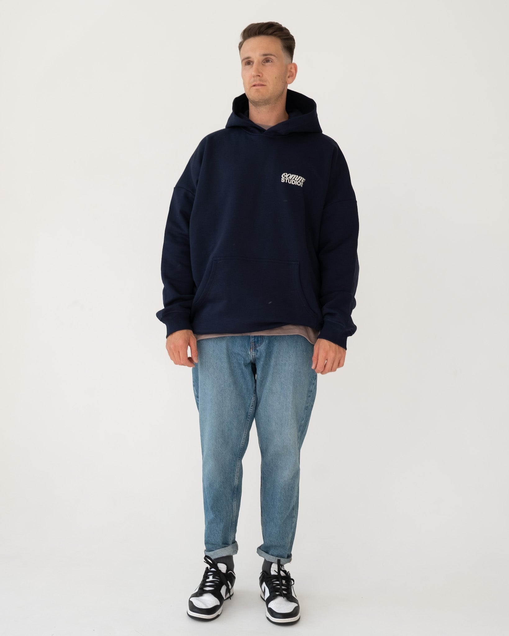 TIMELESS OVERSIZED HOODIE  NAVY